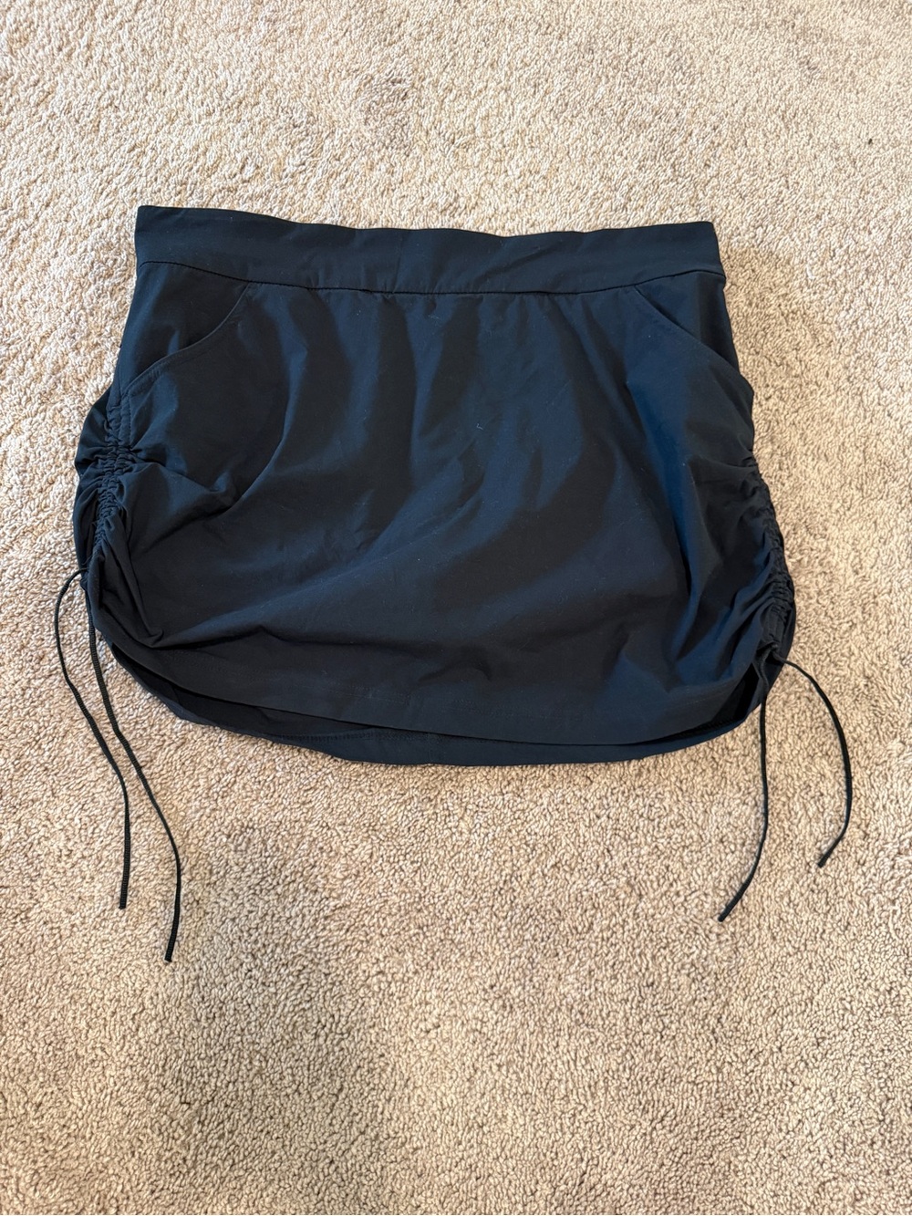 Columbia anytime casual sporty Black Mini Skort with Side Drawstrings